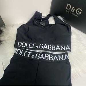 Dolce & Gabbana Black Sports Bra